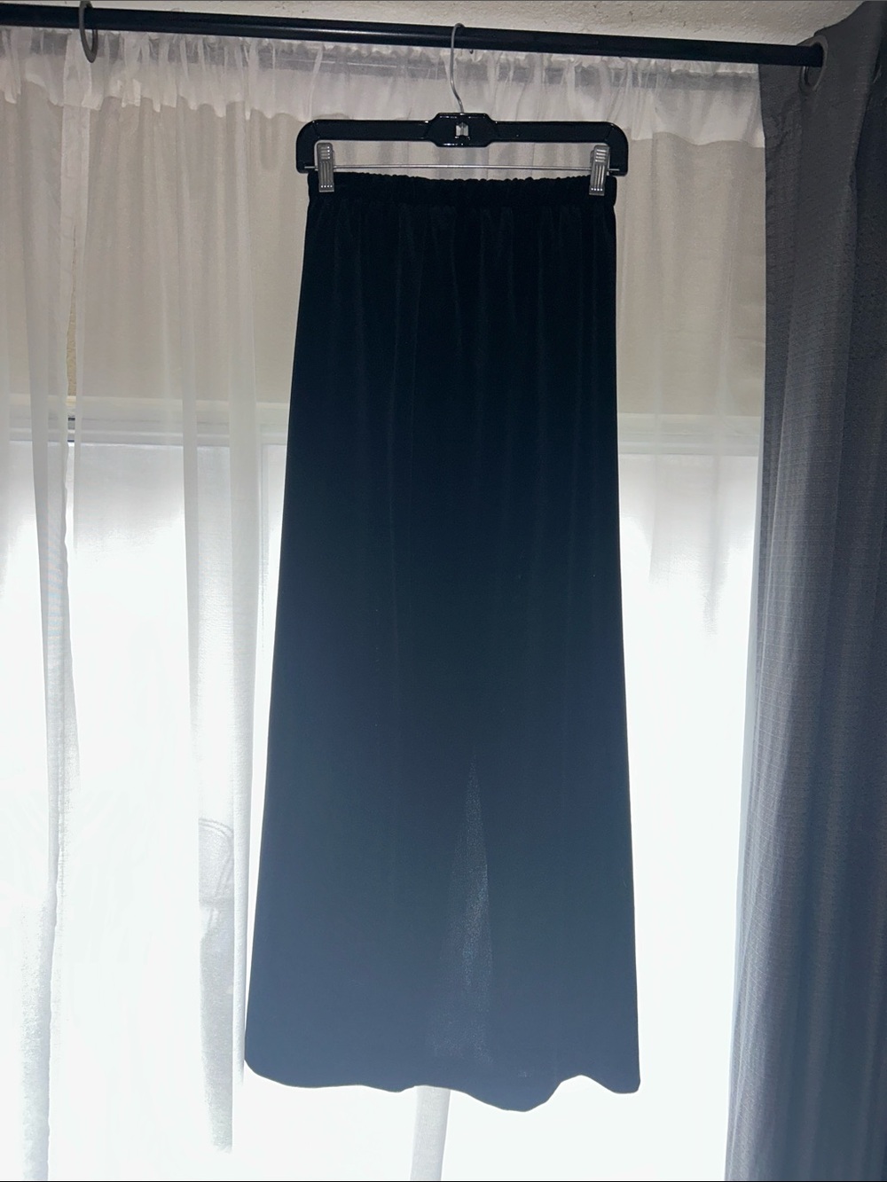 Classic Black Velvet Maxi Skirt - Timeless Women's Style
